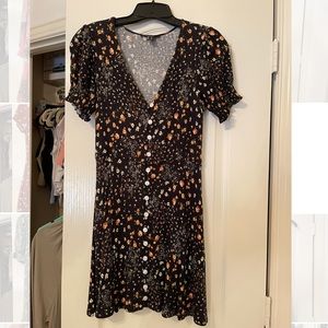Forever 21 mini dress with flowers, size M